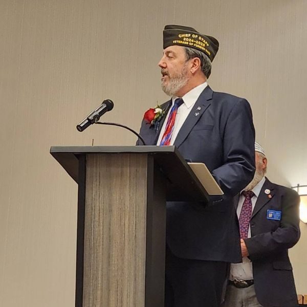 Jeff Carroll represents VFW National Commander Al Lipphardt as his Chief of Staff